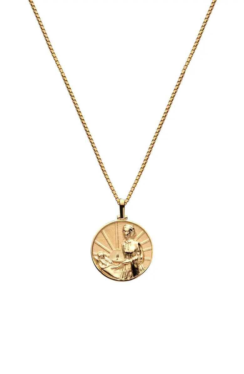 Awe Inspired Florence Nightindale Coin Pendant Necklace | Nordstrom | Nordstrom