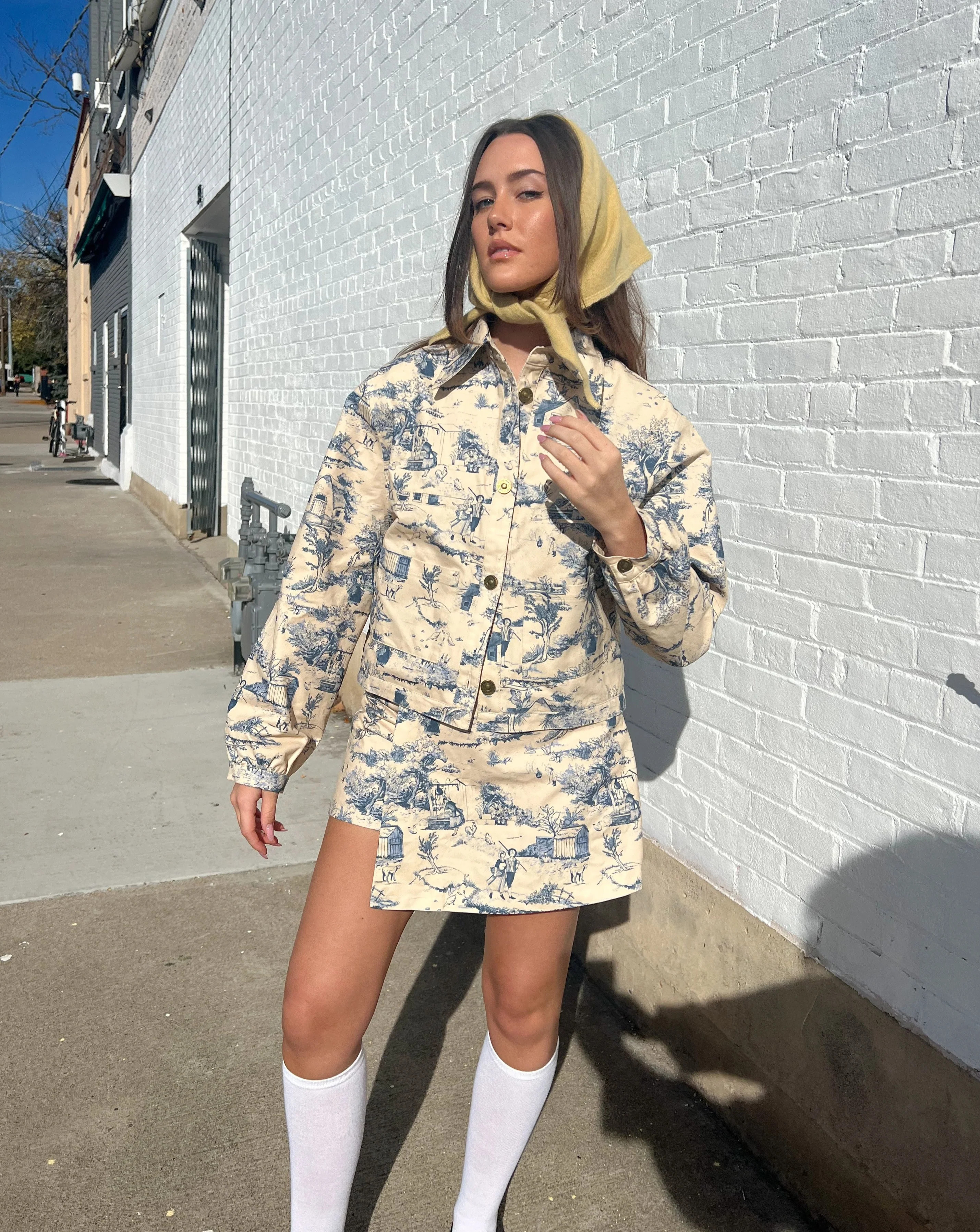 The Amelie Jacket - Blue Toile | Sonderhaus