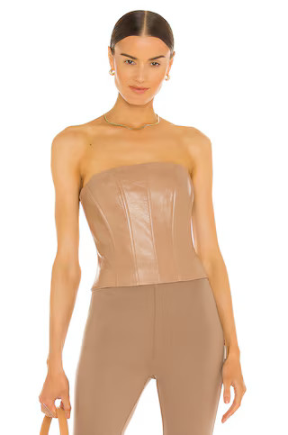 LAMARQUE x REVOLVE Davina Leather Corset in Sesame from Revolve.com | Revolve Clothing (Global)