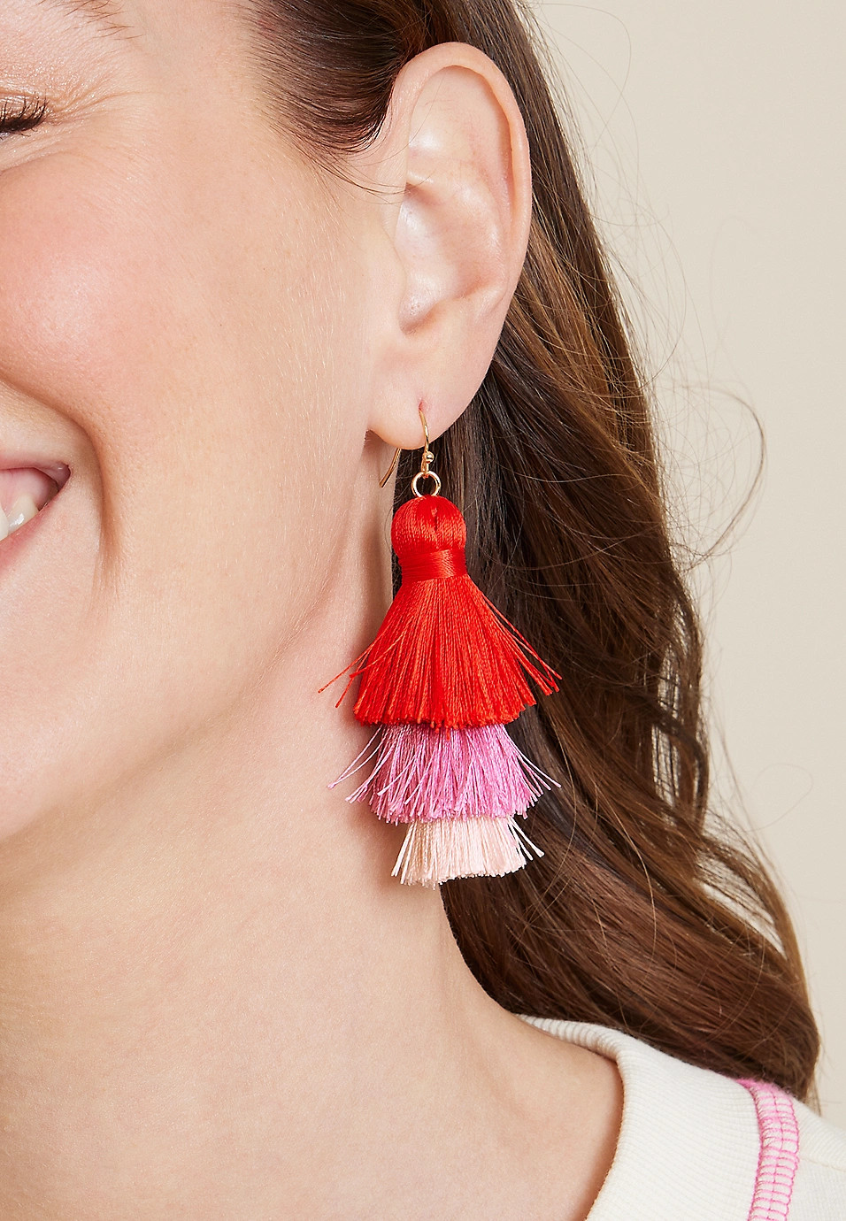 Tiered Tassels Drop Earrings | Maurices