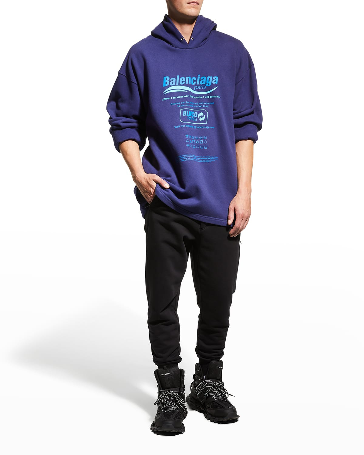 Men's Typographic Logo Hoodie | Neiman Marcus