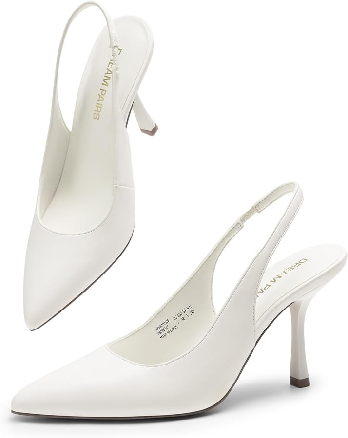 DREAM PAIRS Women's Slingback High Heels Pumps Shoes | Amazon (US)