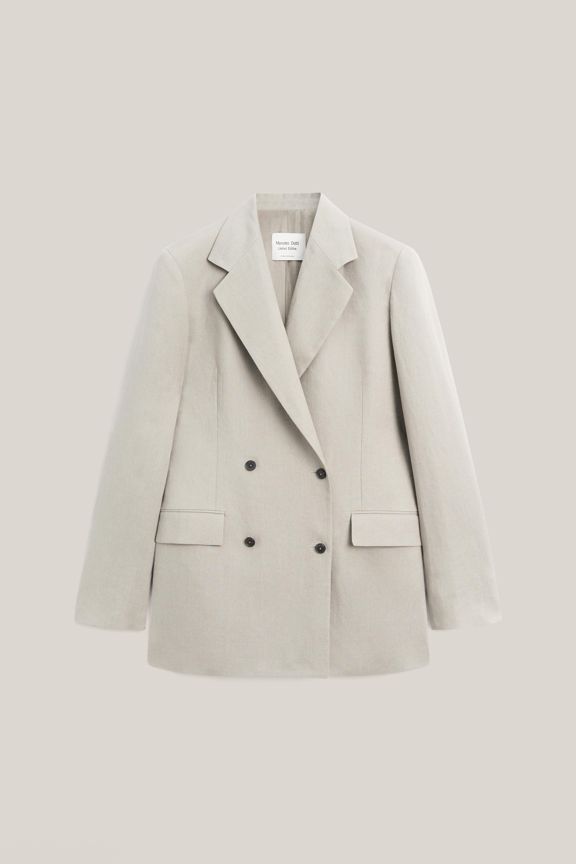 Zweireihiger Anzugblazer aus 100 % Leinen \u2013 LIMITED EDITION | Massimo Dutti DE