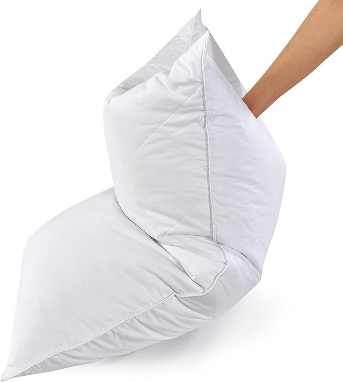 Three Geese Pack of 2 White Goose Feather Pillows King Size- Soft 600 Thread Count 100% Cotton, M... | Amazon (US)