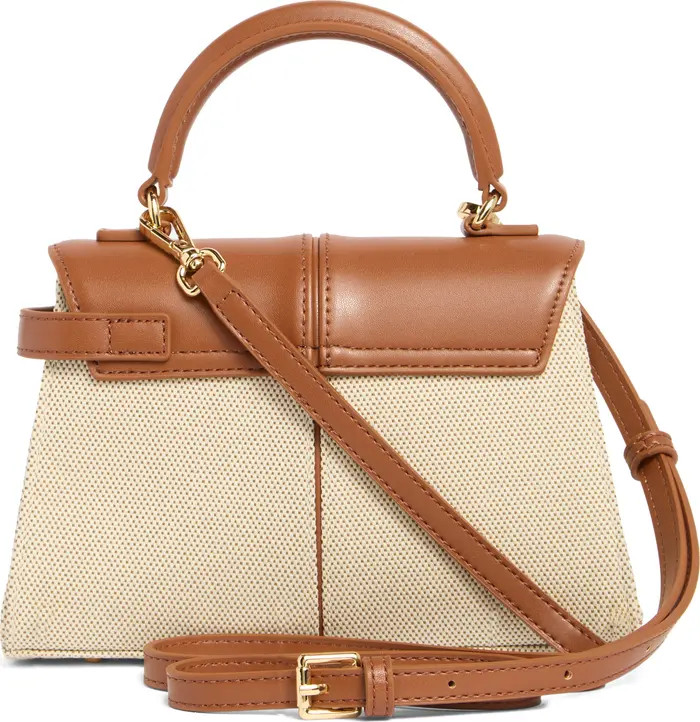 Elise Canvas & Faux Leather Top Handle Bag | Nordstrom