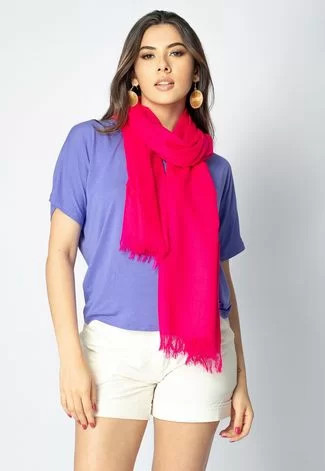 Echarpe Lenço Feminino Amazonia Vital Panamá Rosa Choque | Dafiti (BR)