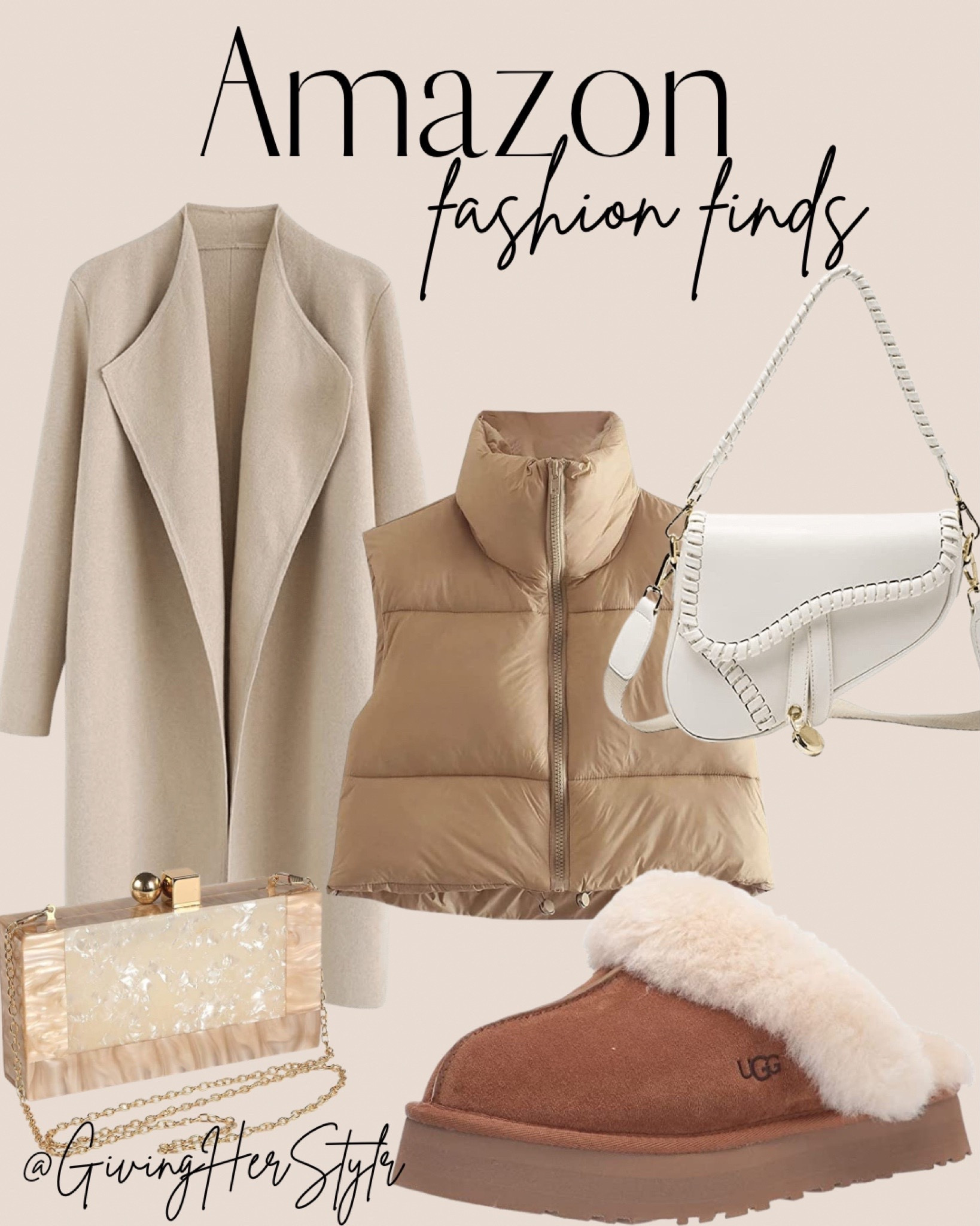 Amazon fashion finds! 
| amazon | amazon prime | amazon finds | amazon fall fashion | amazon holiday fashion | thanksgiving outfit | thanksgiving outfit ideas | outfit ideas | best of amazon prime | amazon favorites | neutral fashion | neutral outfit | capsule wardrobe | fall fashion | winter fashion | workwear | purse | shoulder bag | ugg slippers | ugg boots | trench coat | large coat | oversized coat | long coat | puffer coat | puffer jacket | 
#amazon #amazonprime #fashion #fallfashion

#LTKunder50 #LTKSeasonal #LTKunder100