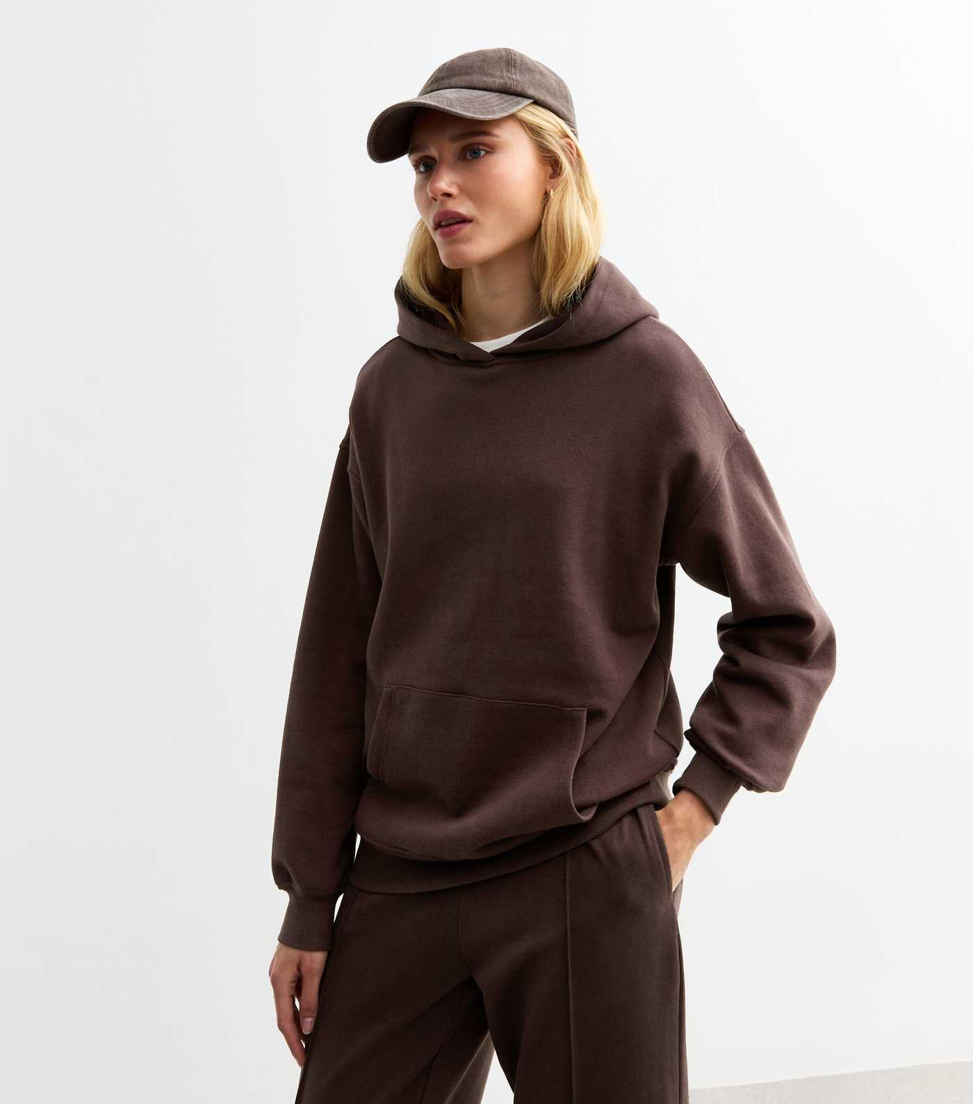 Brown Cotton Blend Hoodie
						
						Add to Saved Items
						Remove from Saved Items | New Look (UK)