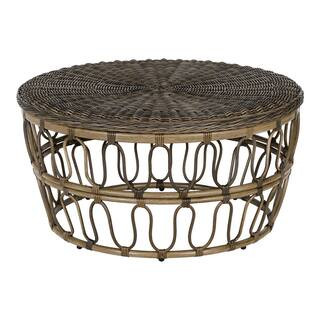 Hampton Bay GIA Round Wicker Outdoor Accent Table 735.2370.00 - The Home Depot | The Home Depot