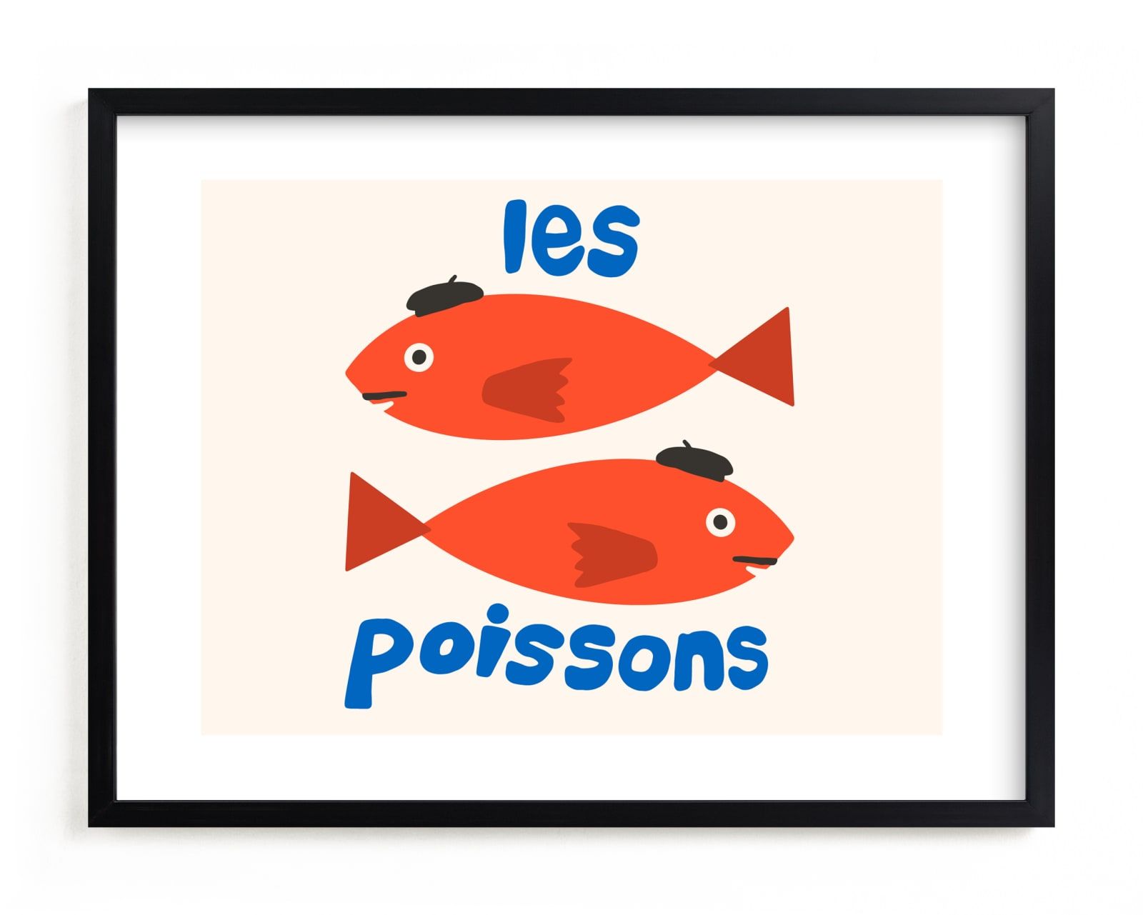 "French Fish" - Drawing Limited Edition Art Print by Morgan Kendall. | Minted