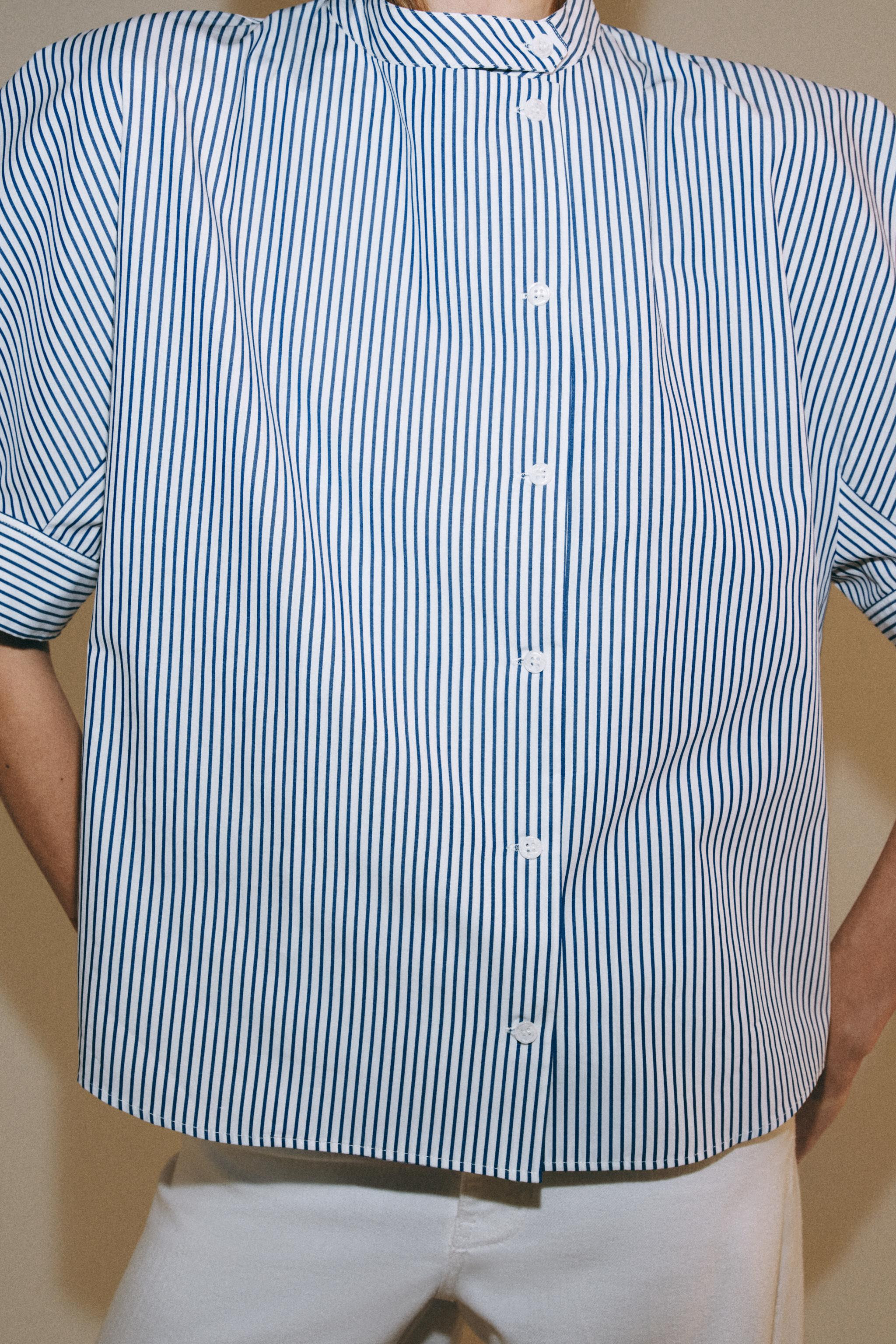 ZW COLLECTION BUTTON POPLIN SHIRT | Zara US