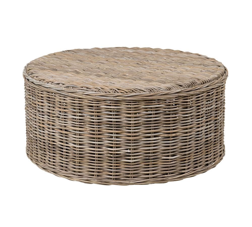 Rattan 39" Round Coffee Table | Pottery Barn (US)