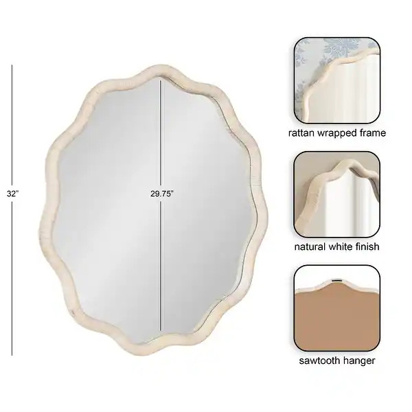Kate and Laurel Rahfy Scallop Framed Wall Mirror - Bed Bath & Beyond - 39697066 | Bed Bath & Beyond