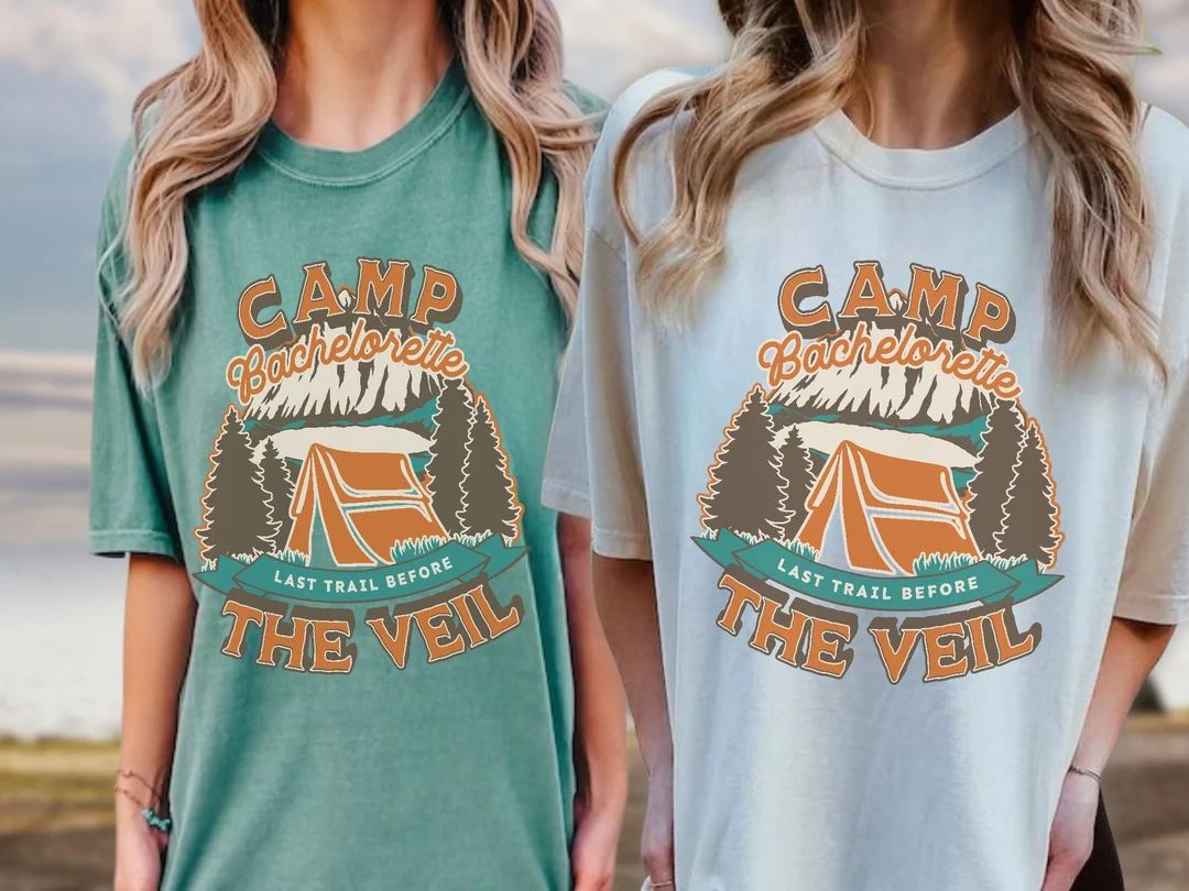 Summer Camp Bachelorette Vintage Comfort Colors Themed Mountain Bride Last Trail Before the Veil ... | Etsy (US)