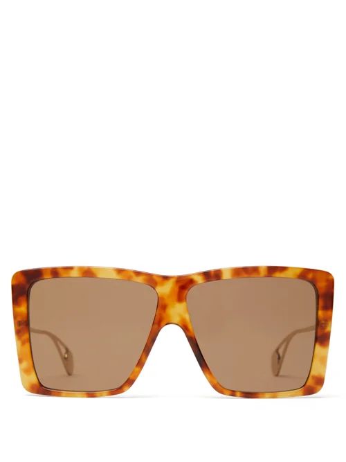 Gucci - Oversized Square Acetate Sunglasses - Mens - Tortoiseshell | Matches (US)