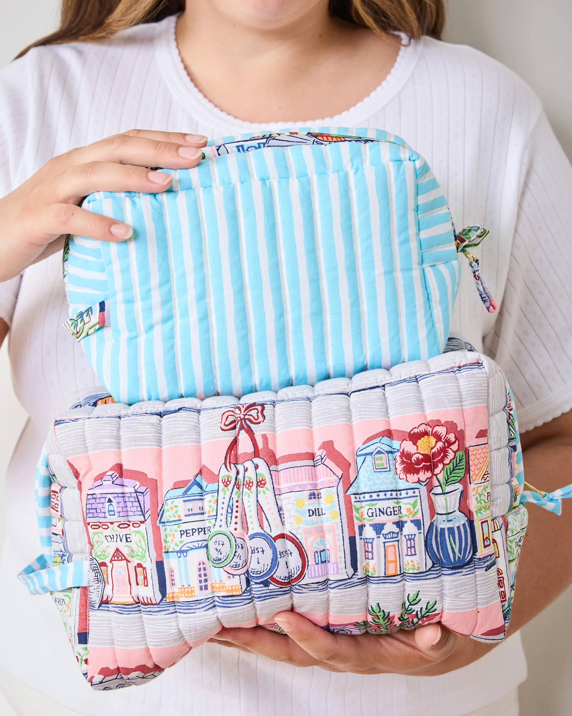 Lenox Spice Village™ x PF - Oversized Pouch Duo - Kitchen Pink | Printfresh