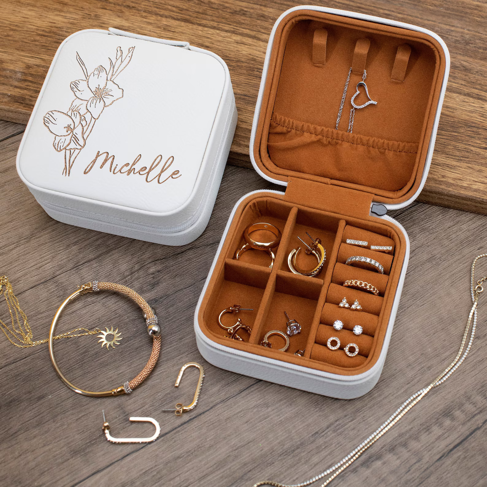 Travel Jewelry Box Personalized Gifts for Her Christmas - Etsy | Etsy (US)