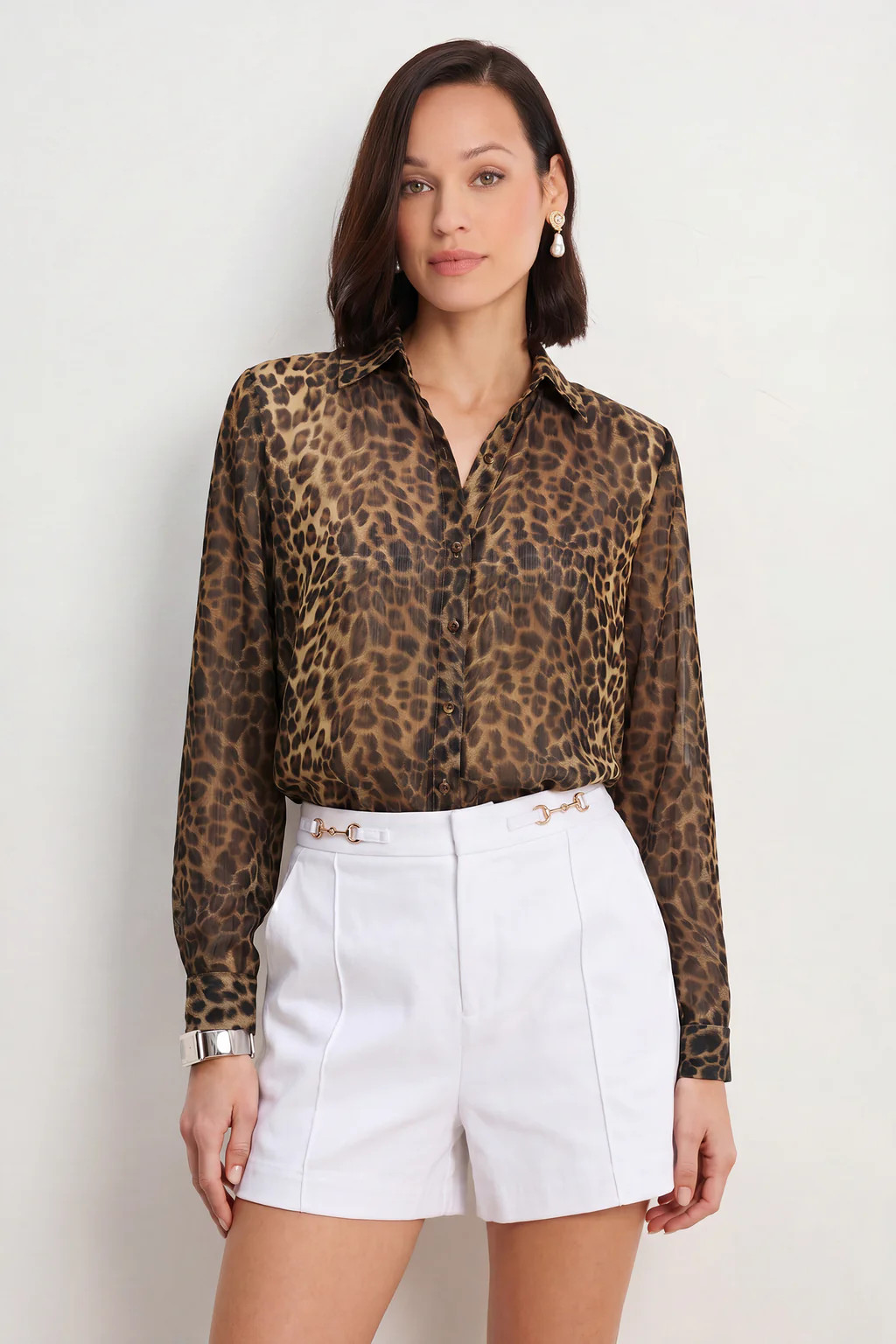 Ana Chiffon Blouse - Leopard | The Noli Shop