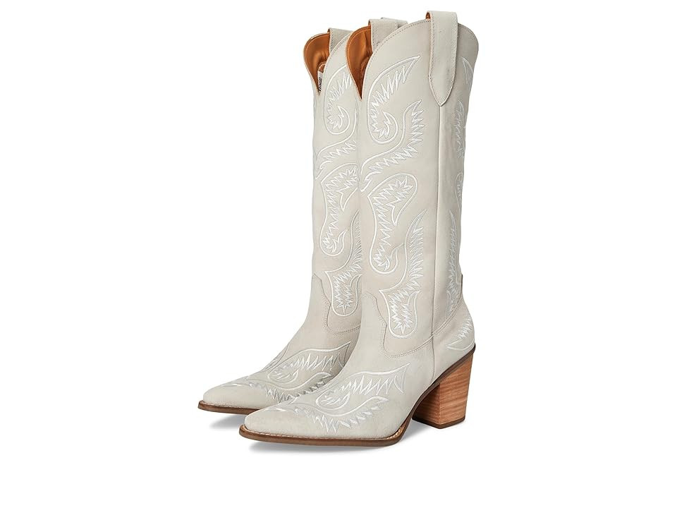 Dingo Evita Cowboy Women's Boots White : 9.5 B - Medium, Leather/Suede | Zappos