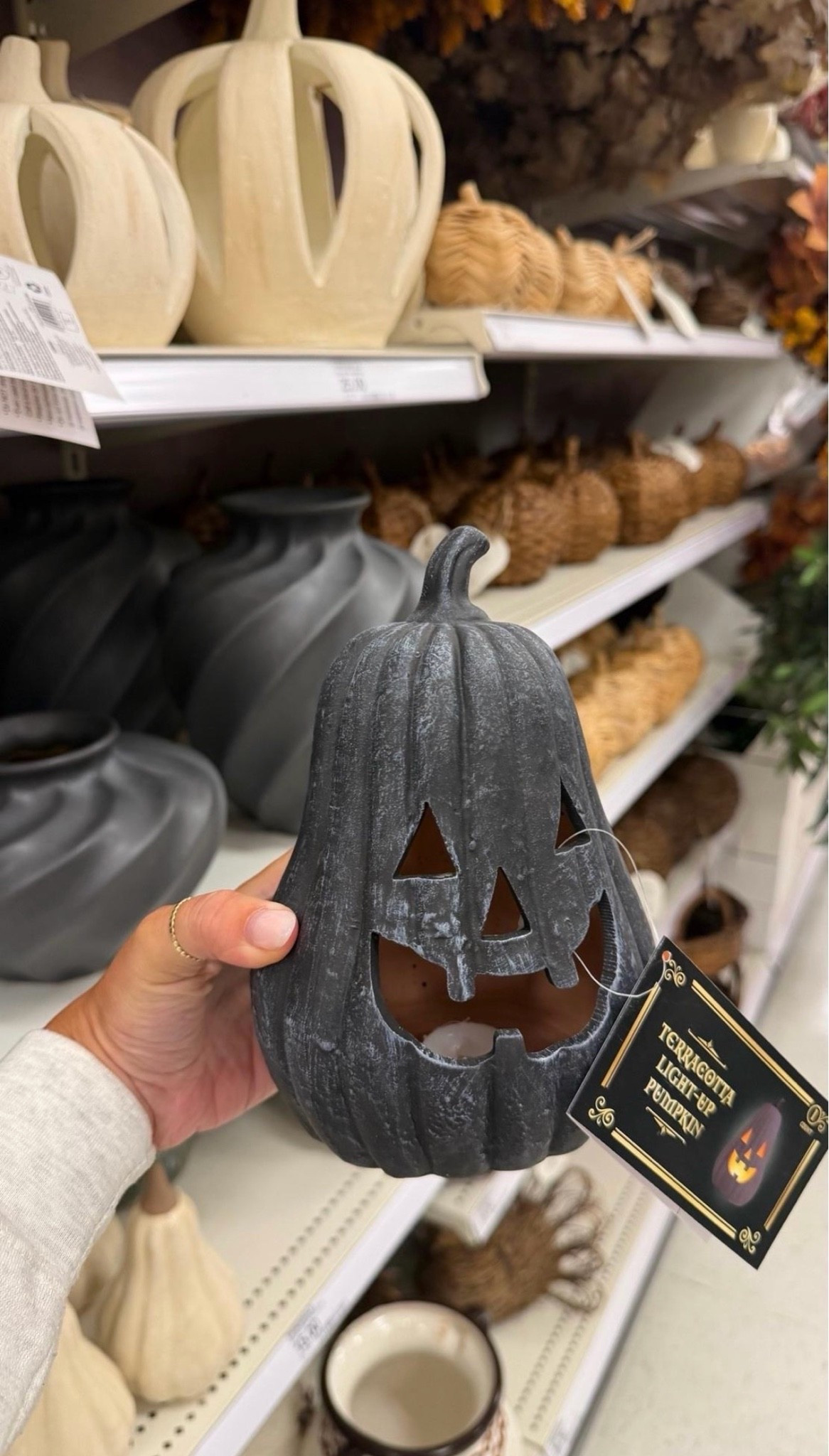 The cutest Target Halloween find 🎃🖤 This jack-o’-lantern is such an easy way to add a little spooky season to your home while still keeping your decor cute + elevated. Perfect for a shelf, console, mantel, or entryway!

#TargetFinds #TargetHalloween #HalloweenDecor #FallDecor #HalloweenHome #TargetHome #SpookySeason

#LTKSeasonal #LTKSaleAlert #LTKHome

Comment SHOP below to receive a DM with the link to this post on my LTK ⬇ https://liketk.it/6lYyI