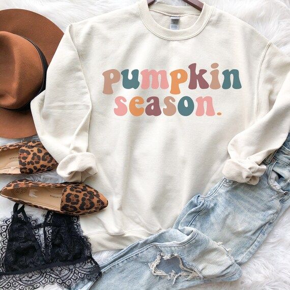 Pumpkin Season Sweatshirt Retro Pumpkin Sweatshirt Fall | Etsy | Etsy (US)