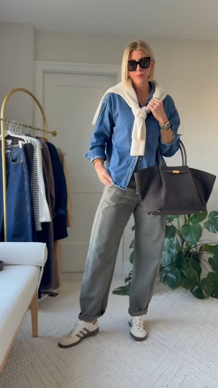 Mixing textures made easy — green twill and denim just work. Effortless, cool, and a little unexpected  

#LTKSeasonal #LTKStyleTip #LTKOver40