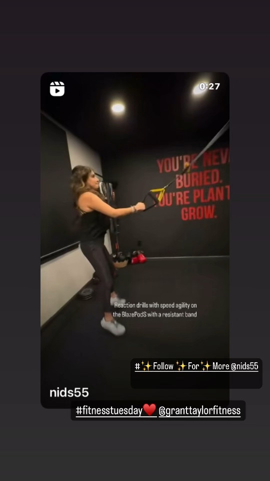 Tuesday afternoons: a perfect mix of exhaustion and elation. Today's workout with Reaction drills, speed agility, and BlazePodS with a resistant band left me feeling spent yet exhilarated. Give it a try! 💪 What's your Tuesday workout routine?
Wearing my favorite leggings by lululemon, my on cloud, sneakers and spiritual gangster top. Linking workout inspiration here for you.

#LTKfitness #LTKover40 #LTKstyletip