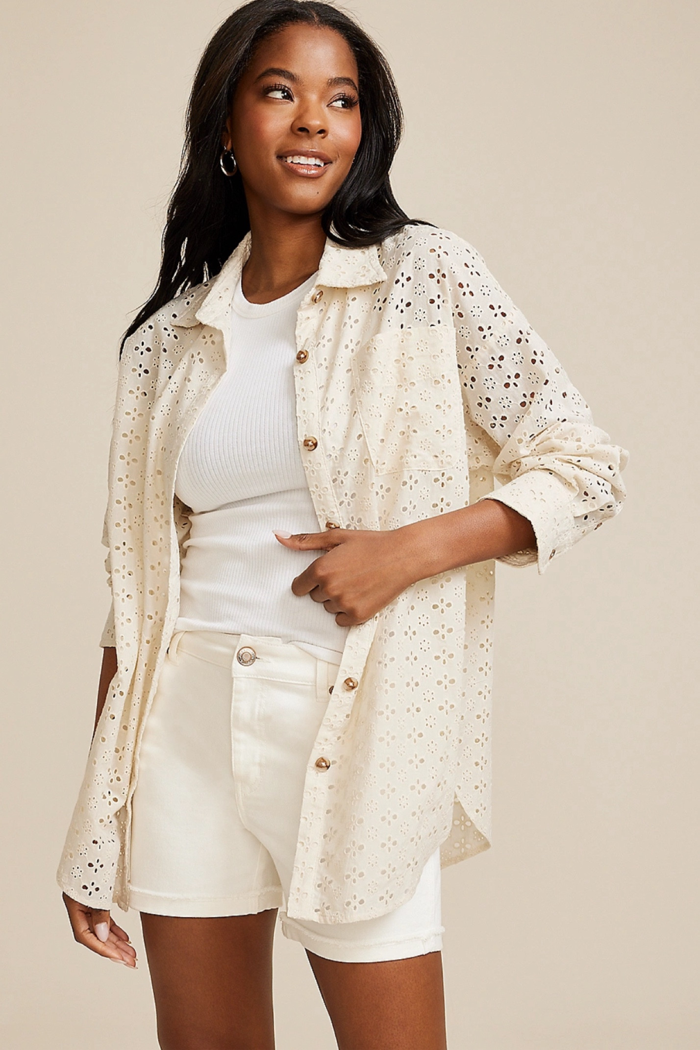 Cream eyelet shirt for Springs!

#createdcolorful #createdcolorfulspring #hocspring #tcispring #pcaspring #lightspring #warmspring #truespring #brightspring #clearspring #paintboxspring #bluespring

#LTKSaleAlert #LTKSeasonal #LTKPlusSize