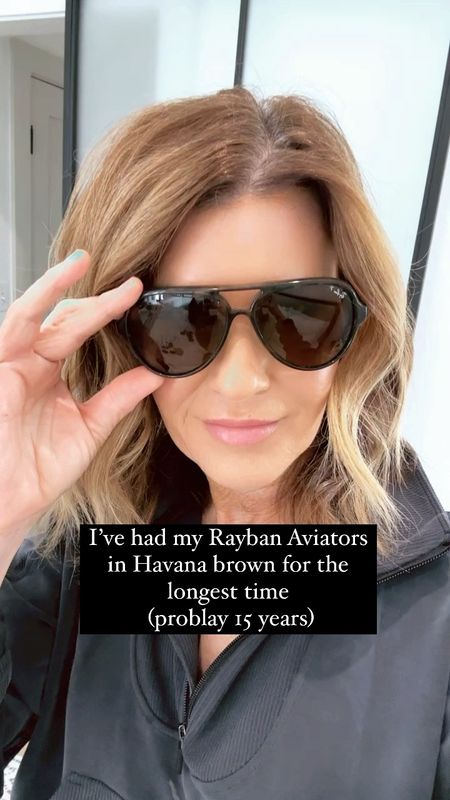 Rayban Aviatiors trending but also classics 

The Spoiled Home, Classic Aviator Sunglasses

#LTKstyletip #LTKover40 #LTKVideo