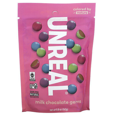 Unreal, Milk Chocolate Gems, 5 oz (142 g) | iHerb