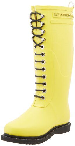 ILSE JACOBSEN Womens Rub 1 Rain Boot,Yellow,36 EU/6 M US | Amazon (US)
