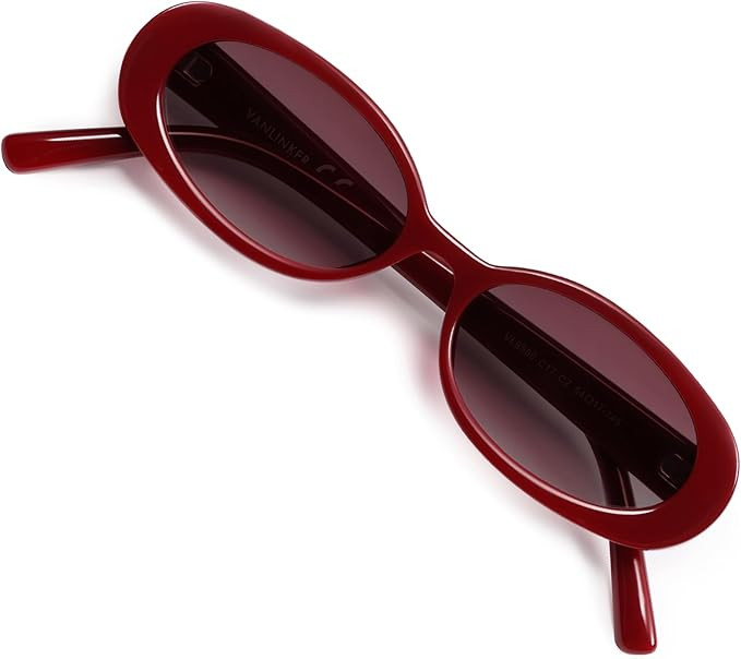 VANLINKER Polarized Retro Oval Sunglasses for Women and Men Small 90s Style VL9580 | Amazon (US)