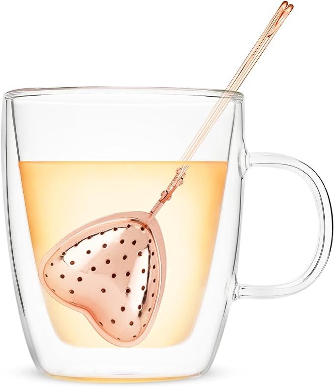 Pinky Up Tea Infuser, Gold, Heart | Amazon (US)