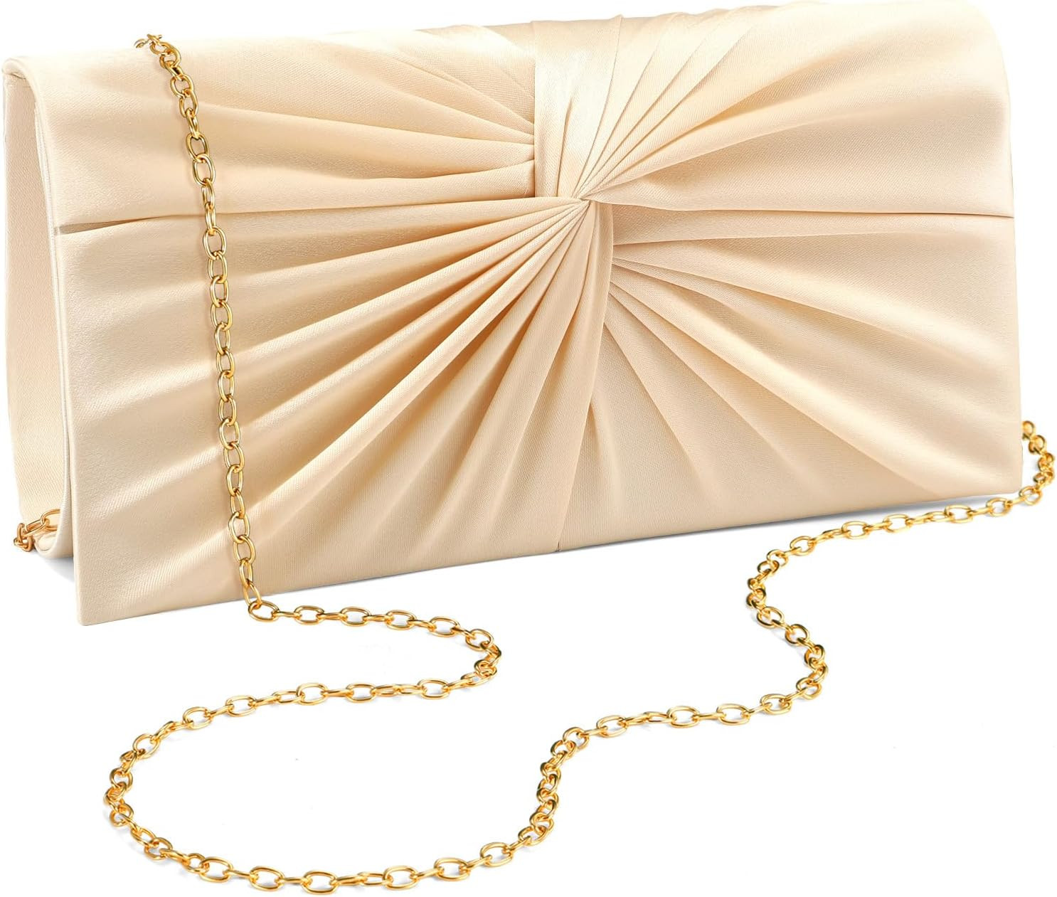 Evening Satin Purse Formal Evening Bag with Detachable Chain Women's Evening Handbags | Amazon (US)