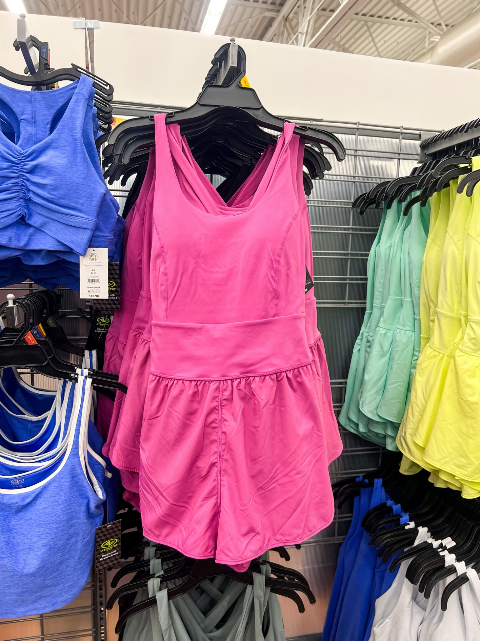 This Avia athletic romper from Walmart is SO cute and the colors are 👌🏻 Very affordable and perfect for hot summer days. Erica said she tried it on and it did run slightly small so size up if between.