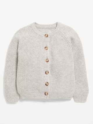 Long-Sleeve Button-Front Cardigan for Toddler Girls | Old Navy (US)