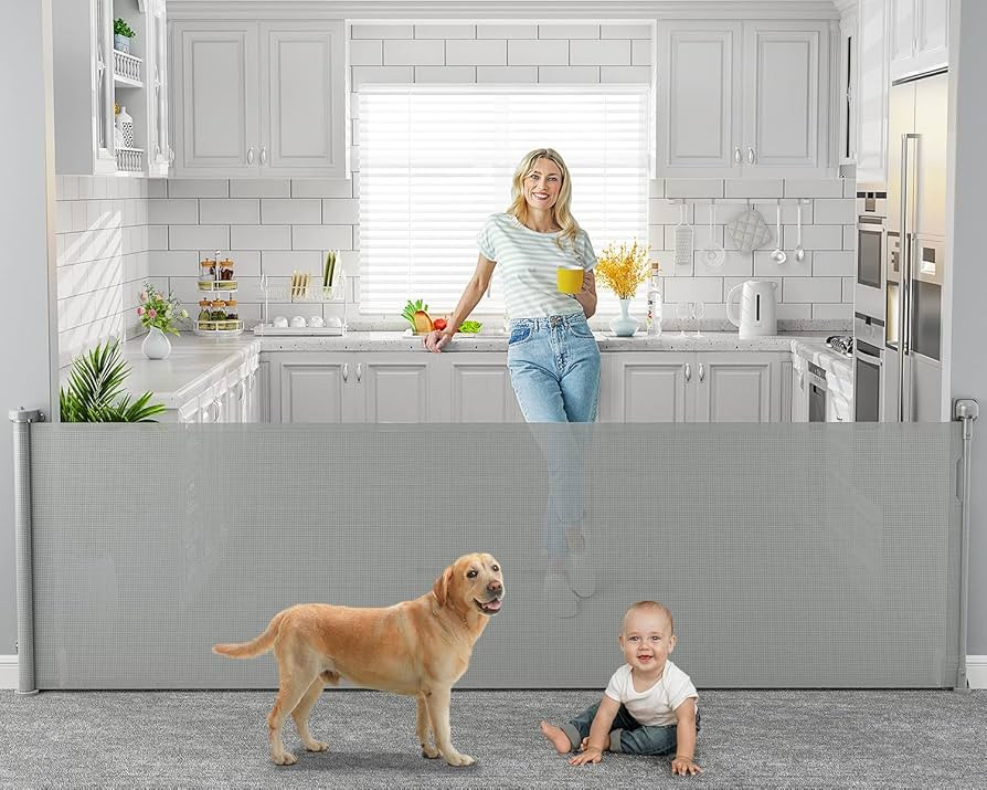 118 inch Extra Wide Baby Gate for Large Opening DynaBliss Retractable Baby Gates for Stairs Doorw... | Amazon (US)