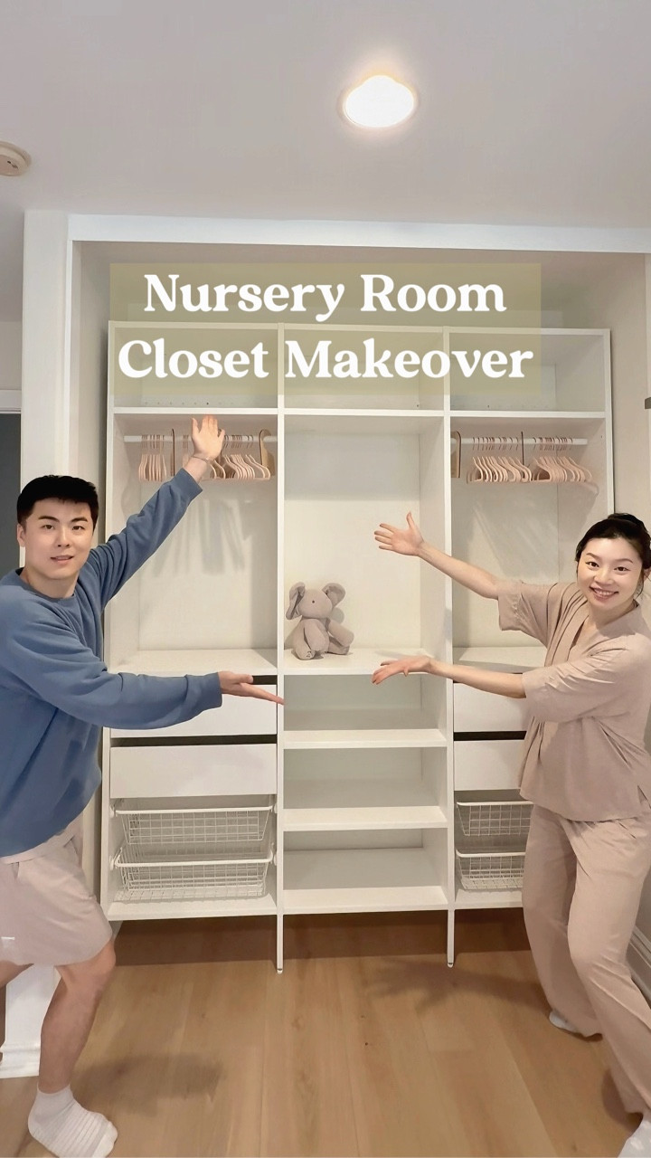 Nursery closet glow-up ✨👶

We took our basic closet and turned it into a fully functional baby wardrobe using the IKEA Aurdal system—and yes, the whole makeover was around $500 💰

Everything finally has a home (tiny outfits, diapers, all the little essentials 🥹), and getting baby-ready is so much easier now. It’s one of those upgrades that actually makes everyday life smoother.

Honestly didn’t expect it to make this big of a difference… but now I’m obsessed 🤍

#nurserymakeover #ikeahack #closetorganization #babyroomdecor #newmomlife