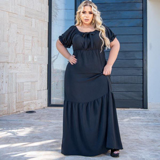 Vestido Longo Ciganinha plussize G1 G2 G3 | Shopee (BR)