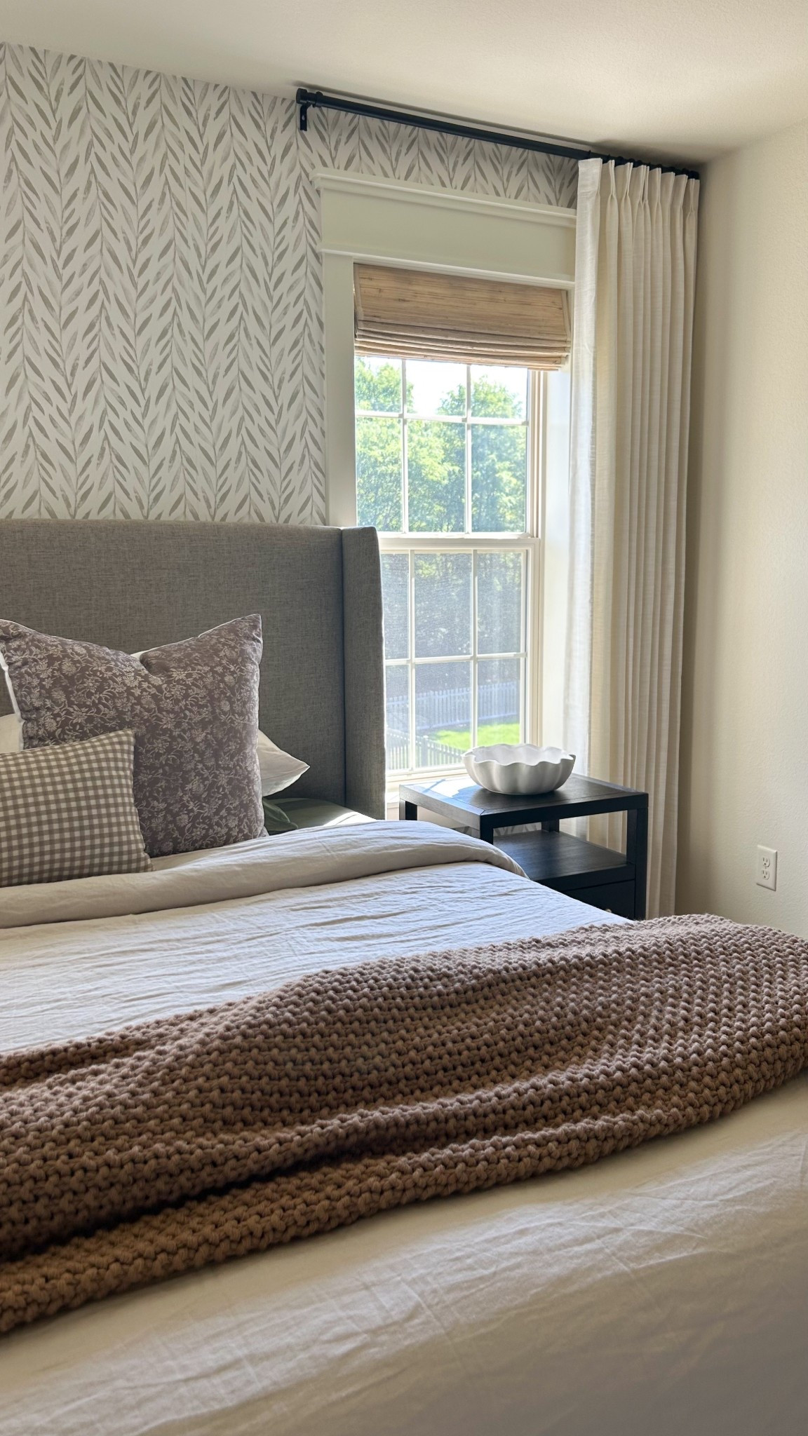 Bedroom
Wallpaper
Bed
Upholstered bed
Nightstands 
Wayfair
Target
Curtains
Shades
Bamboo shades

#liketkit
@liketk.it
@wayfair

#LTKHome #LTKFindsUnder100 #LTKFindsUnder50