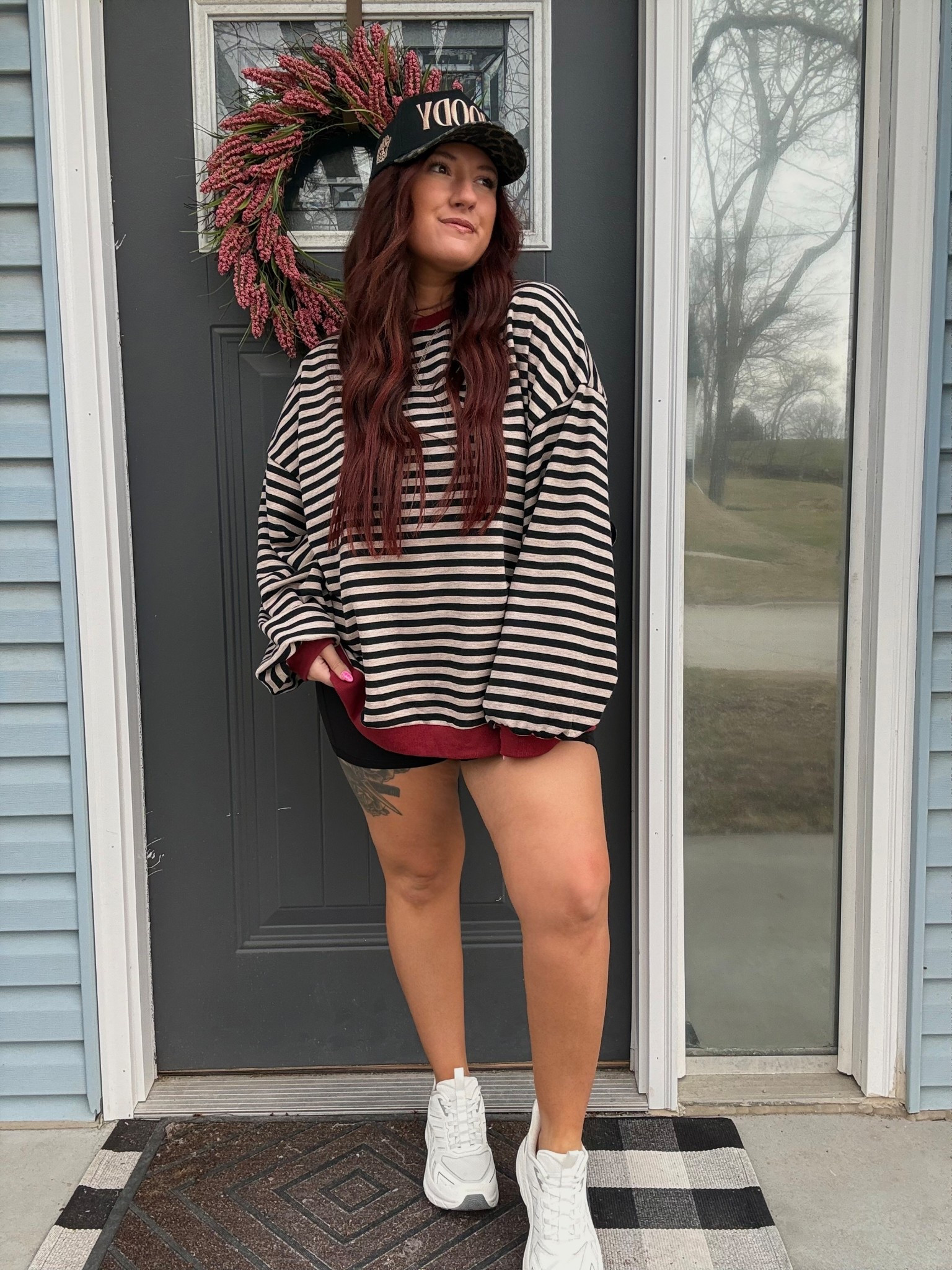 My go to for those early summer and spring mornings 🤭
I size up one to an xl in the top for an extra oversized look

#LTKMidsize #LTKootd