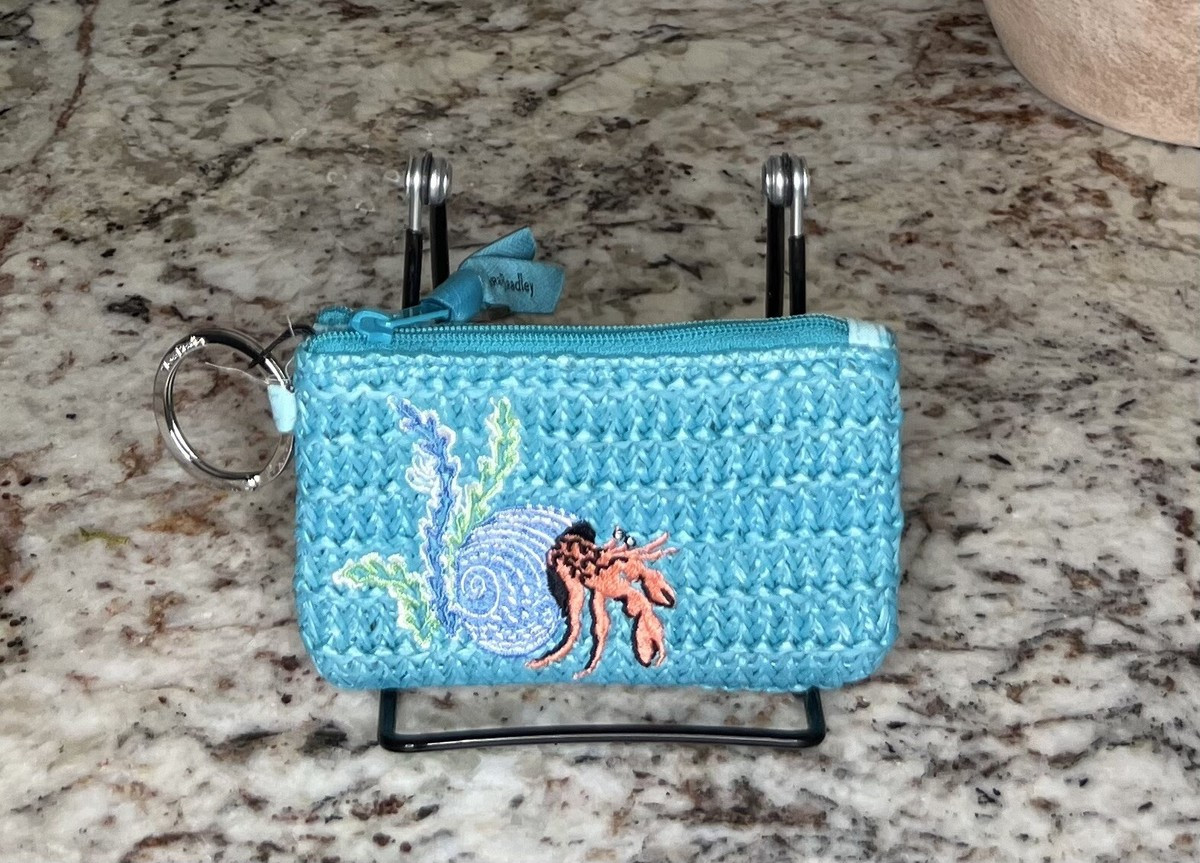 Vera Bradley Antilles Treasure Straw Zip Id NWT Crab seashell NWT | eBay US