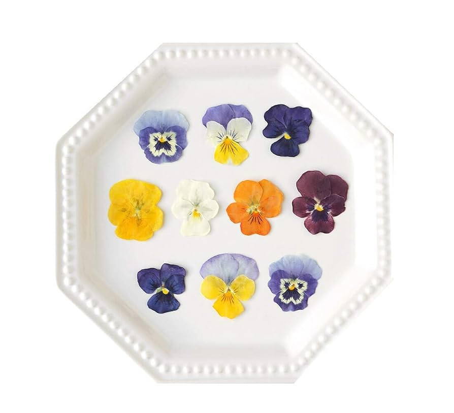 Uzunohana Dried Edible Flowers Viola Mix (50 Petals) | For Cake Decorating | For Garnish | For Cu... | Amazon (US)