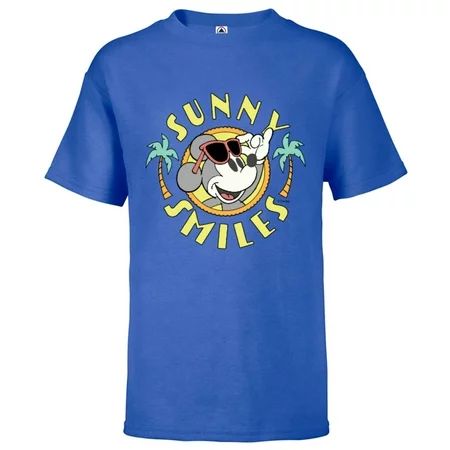 Disney Mickey Mouse Sunny Smiles Summer - Short Sleeve T-Shirt for Kids - Customized-Royal | Walmart (US)