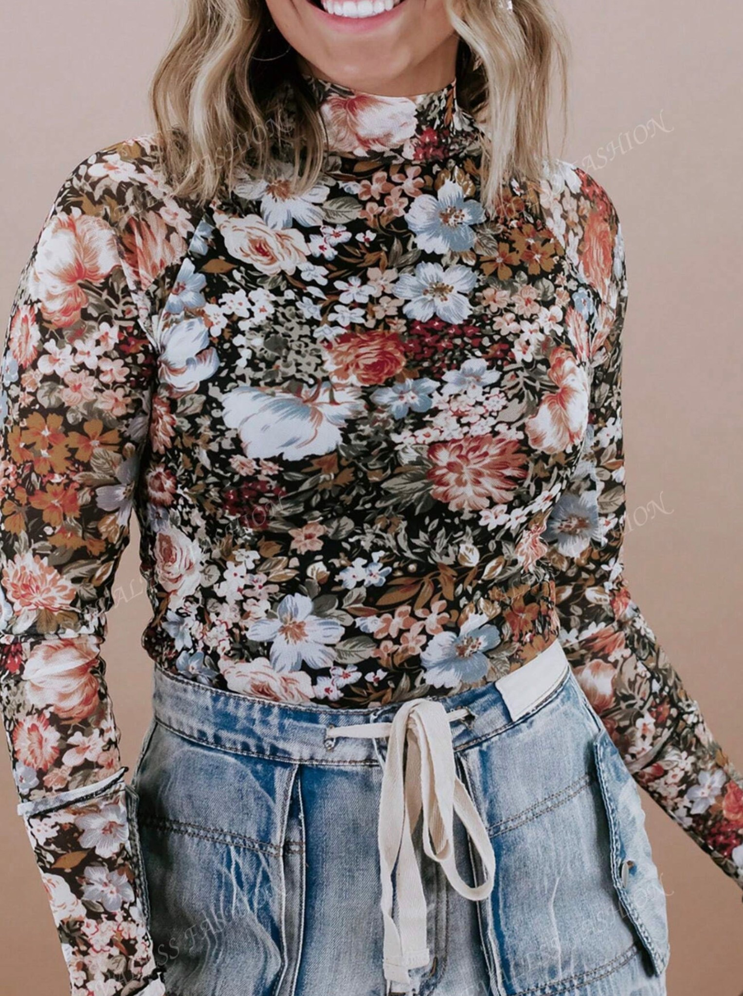 Brown Floral Long Sleeve High Neck Sheath Mesh Blouse
Under $10

#LTKFestival #LTKSeasonal #LTKStyleTip