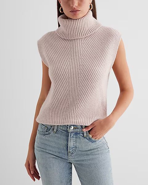 Ribbed Turtleneck Sweater Vest | Express