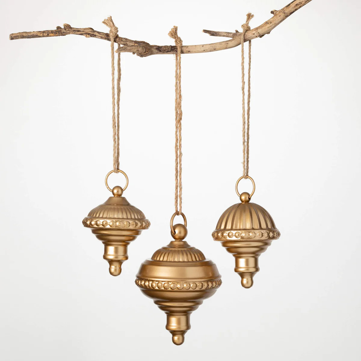 Vintage Gold Finial Ornaments | Sullivans Home Decor