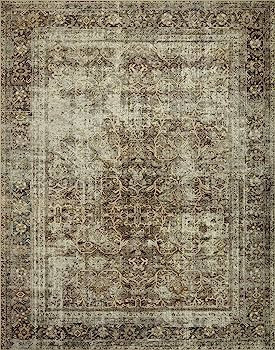 Magnolia Home by Joanna Gaines x Loloi Sinclair Collection SIN-01 Machine Washable Pebble / Taupe... | Amazon (US)