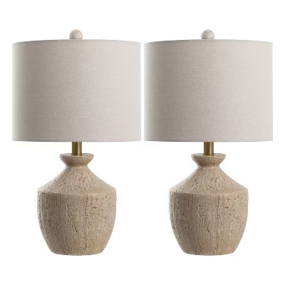 Delacey 21" Table Lamp (Set of 2) - TBL4643 - Light Brown - Safavieh | Target
