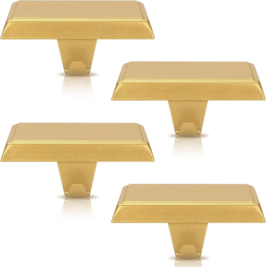 4 Pack Christmas Stocking Holders, Metal Weighted Stocking Holder for Mantle Fireplace Shelf, Sto... | Amazon (US)